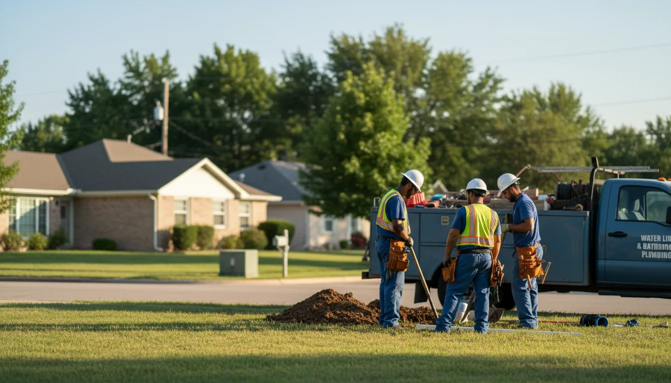 Residential water line and bathroom plumbing service in Nevada, IA